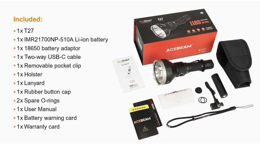 „AceBeam P16 Gray“ žibintuvėlis