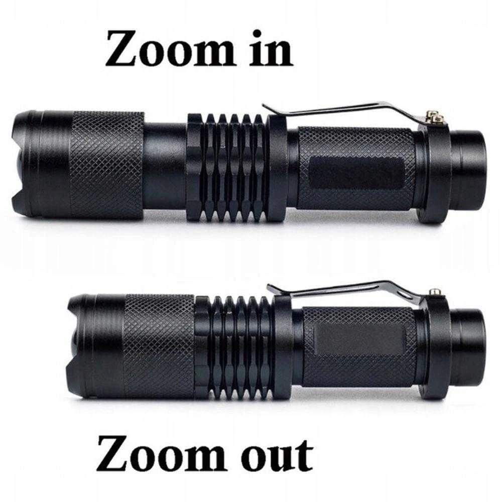 Žibintuvėlis LED taktinis 600l m 400m ZOOM COB XML T6 USB 5W
