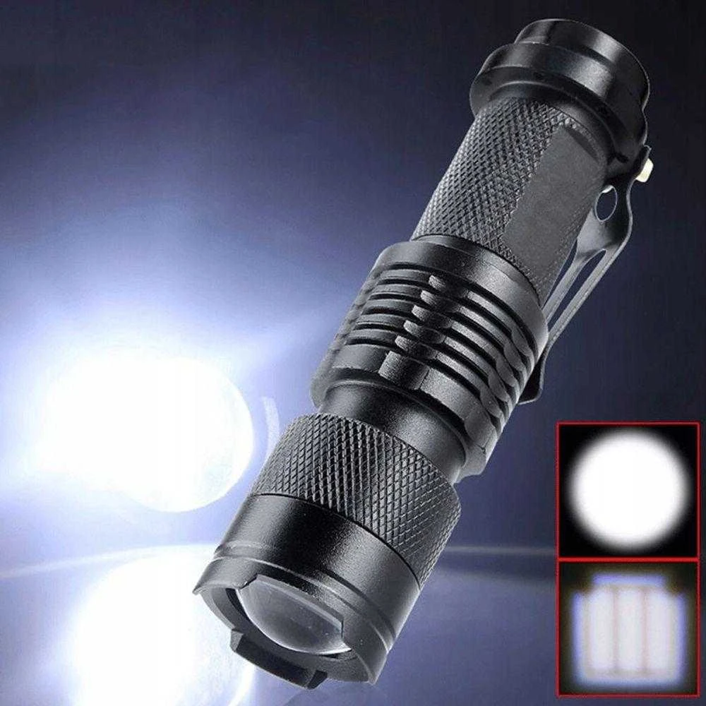 Žibintuvėlis LED taktinis 600l m 400m ZOOM COB XML T6 USB 5W