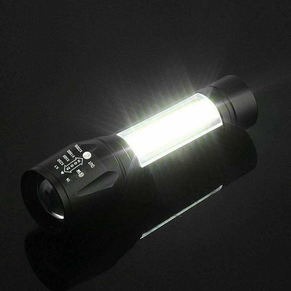 Žibintuvėlis LED taktinis 600l m 400m ZOOM COB XML T6 USB 5W