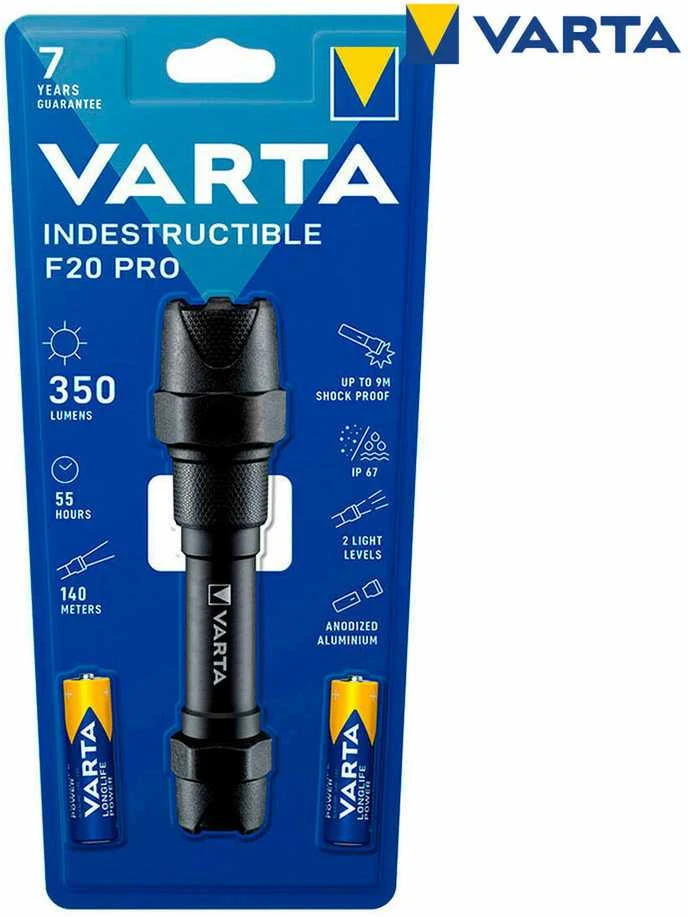 Varta INDESTRUCTIBLE F10 PRO Rankinis žibintuvėlis Juoda LED