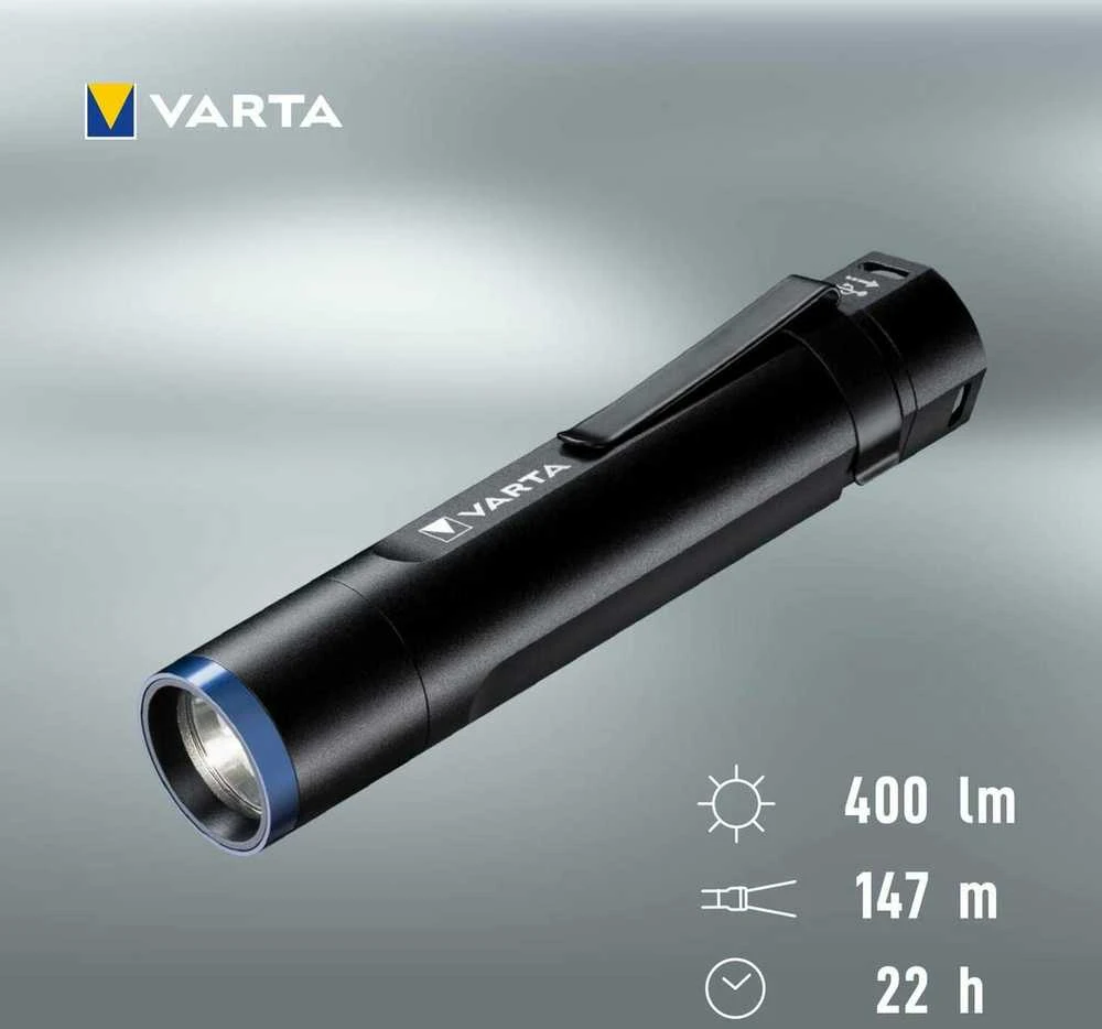 Varta Night Cutter F20R Rankinis žibintuvėlis Juoda LED