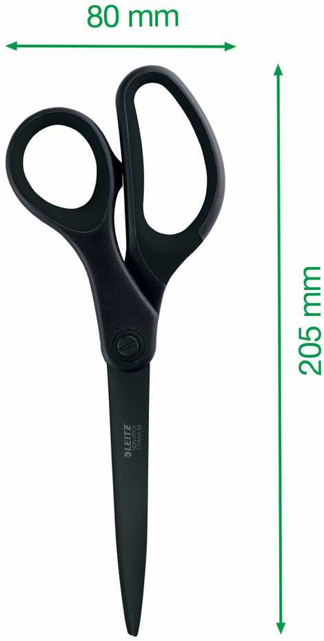 Leitz Juoda nepridegančios žirklės 205mm