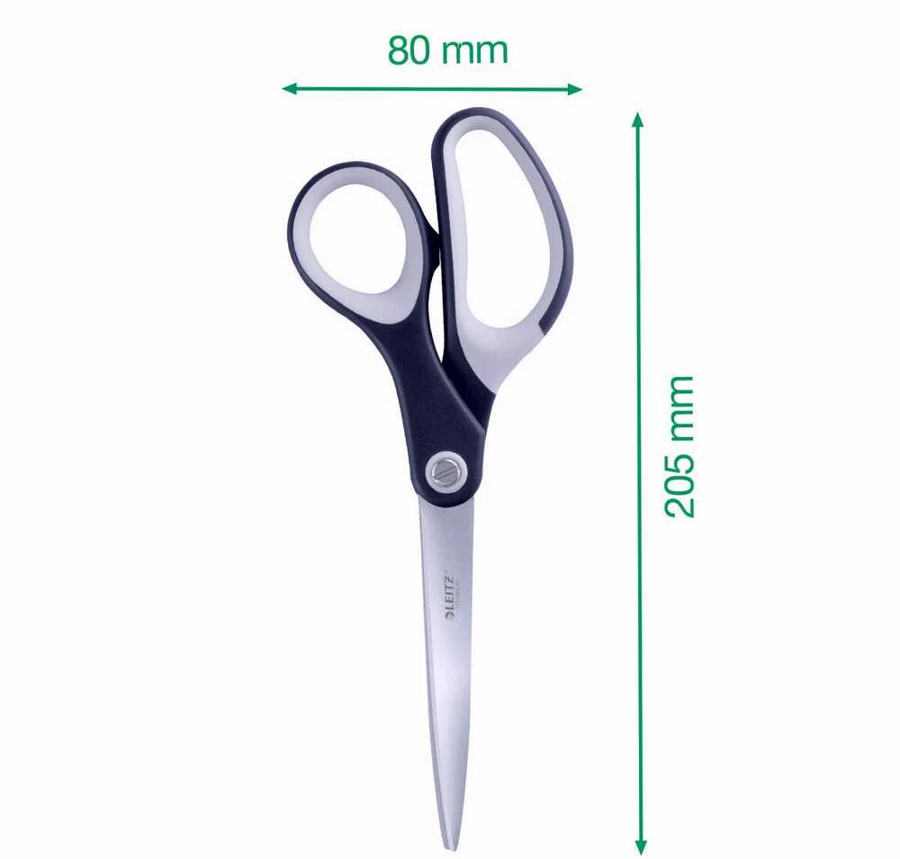 Žirklės 20,5cm universalios LEITZ Titanium, juodos spalvos