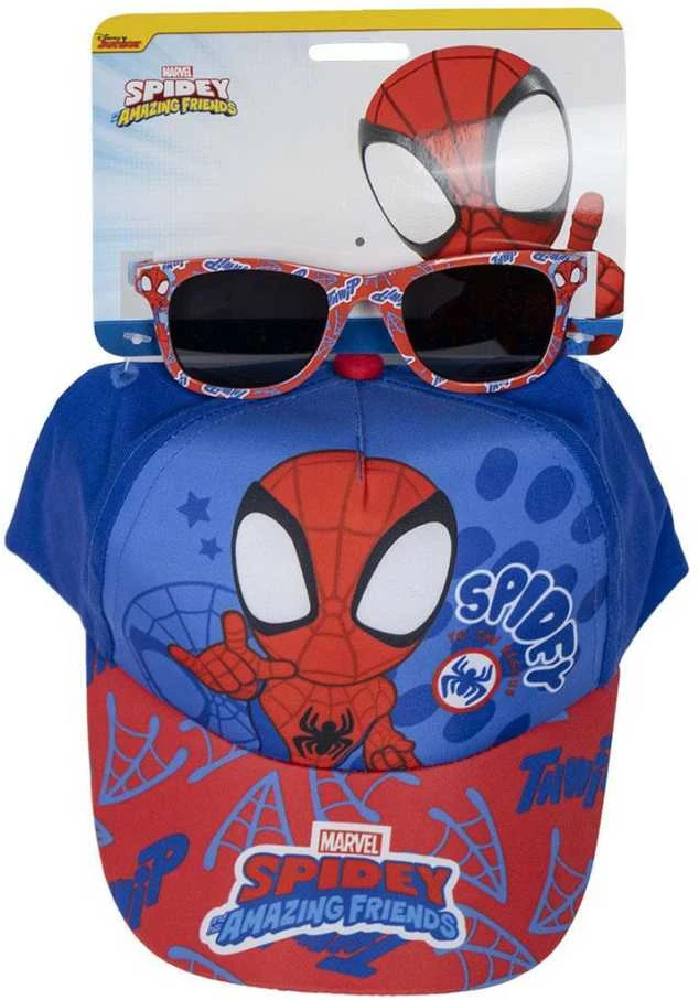 Kepurės ir akinių nuo saulės komplektas Spidey Raudona 2 Dalys