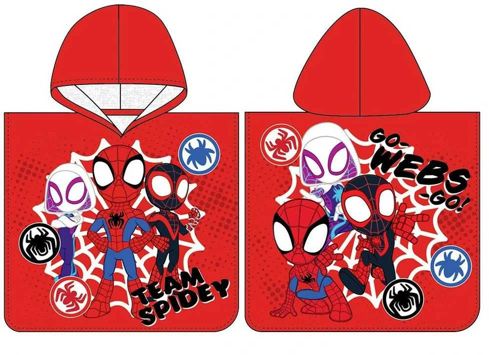 Spidey vaikiškas pončas su gobtuvu