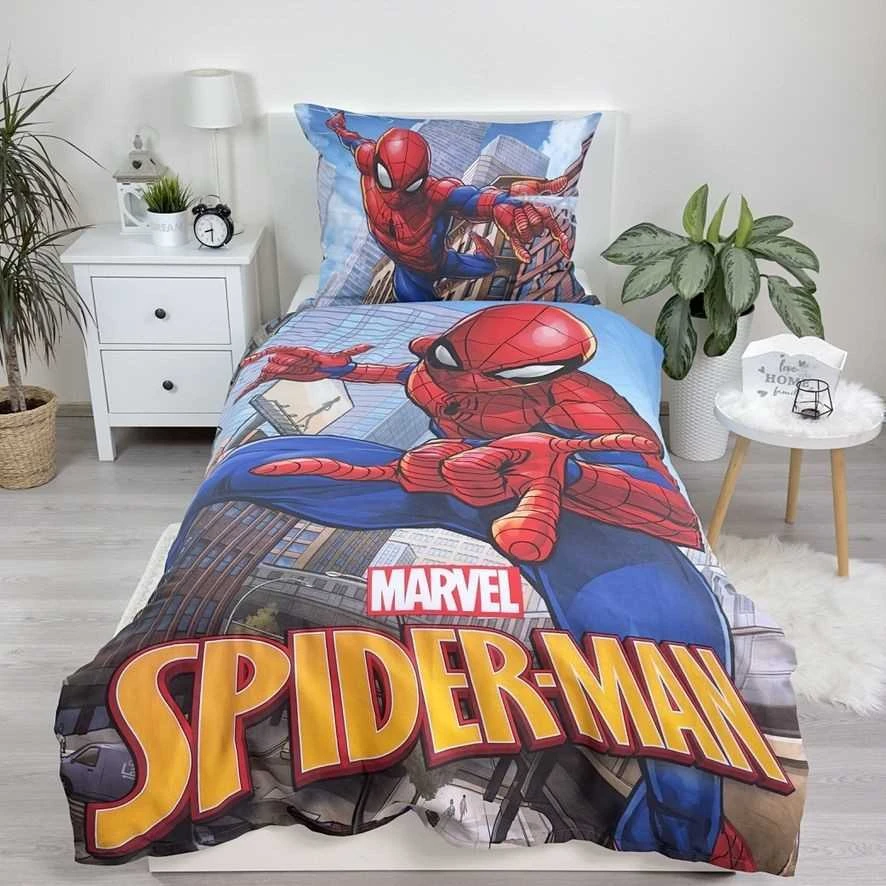 Patalynės komplektas Patalynė bawełniana 140x200 Spiderman Człowiek Pająk poszewka 70x90 Kids25
