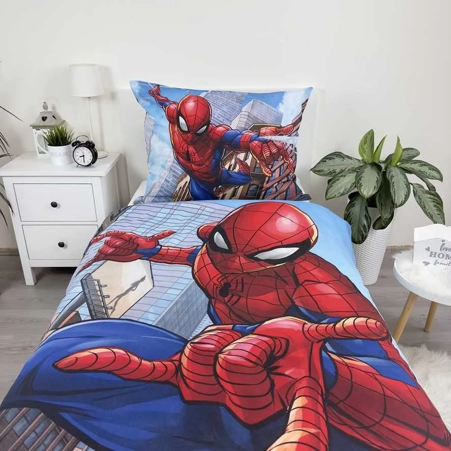 Patalynės komplektas Patalynė bawełniana 140x200 Spiderman Człowiek Pająk poszewka 70x90 Kids25