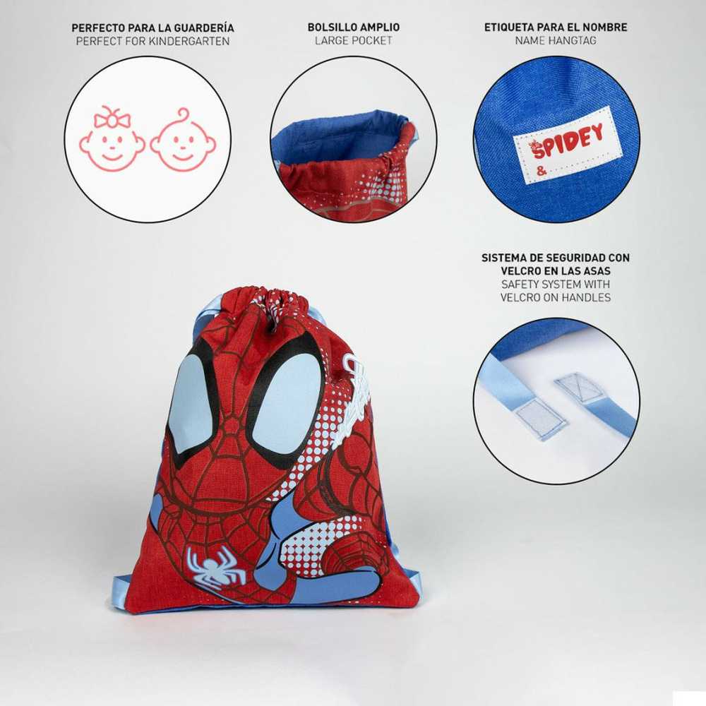 Žmogaus-voro „Spidey“ raišteliu užtraukiamas krepšys, kuprinė 33 cm