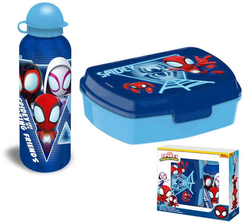 Kids Licensing Marvel Spidey the Amazing Friends Aliuminio bottle + lunch box