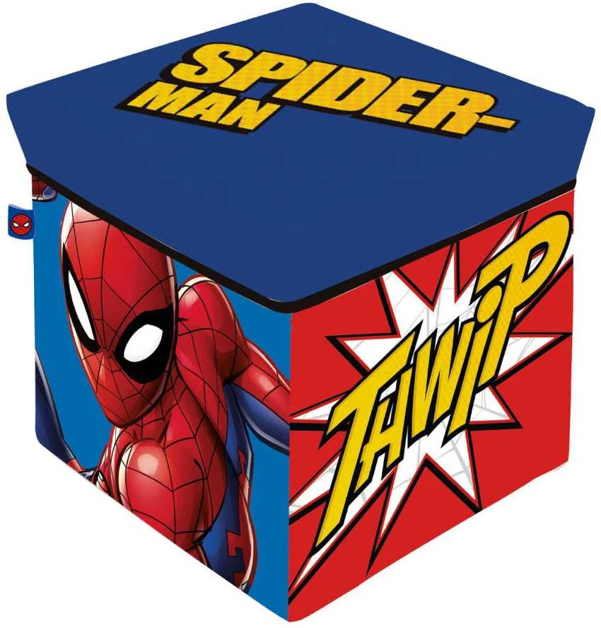 MCU Marvel žaislų dėžė - pufas Spiderman, 30x30x30 cm