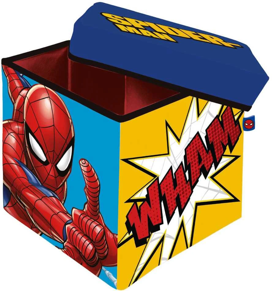 MCU Marvel žaislų dėžė - pufas Spiderman, 30x30x30 cm