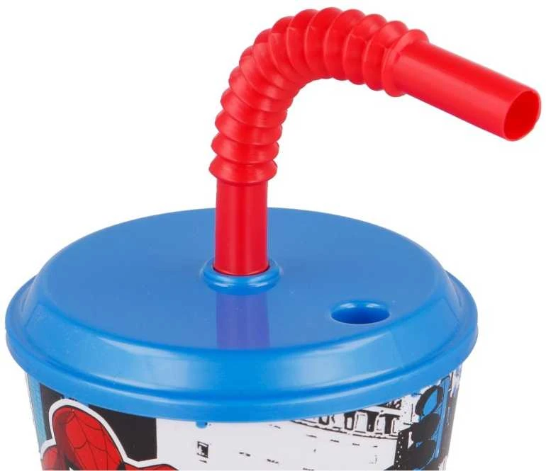 Žmogus-voras, gatvės šiaudinis puodelis, plastikinis, 430 ml