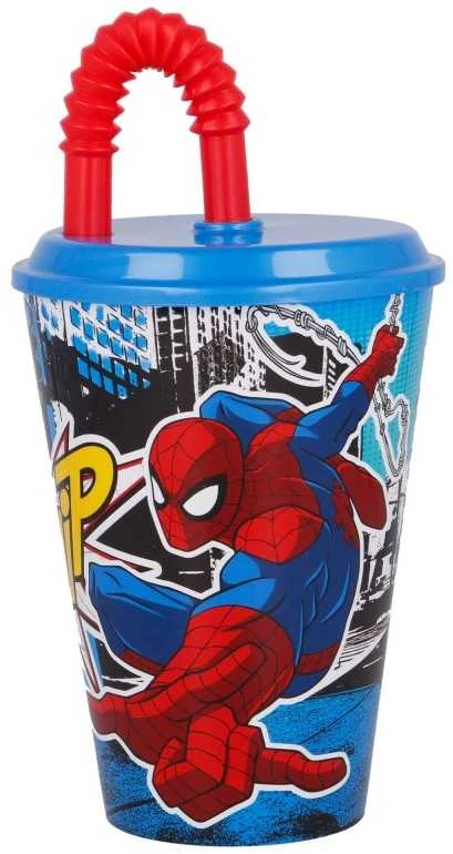 Žmogus-voras, gatvės šiaudinis puodelis, plastikinis, 430 ml