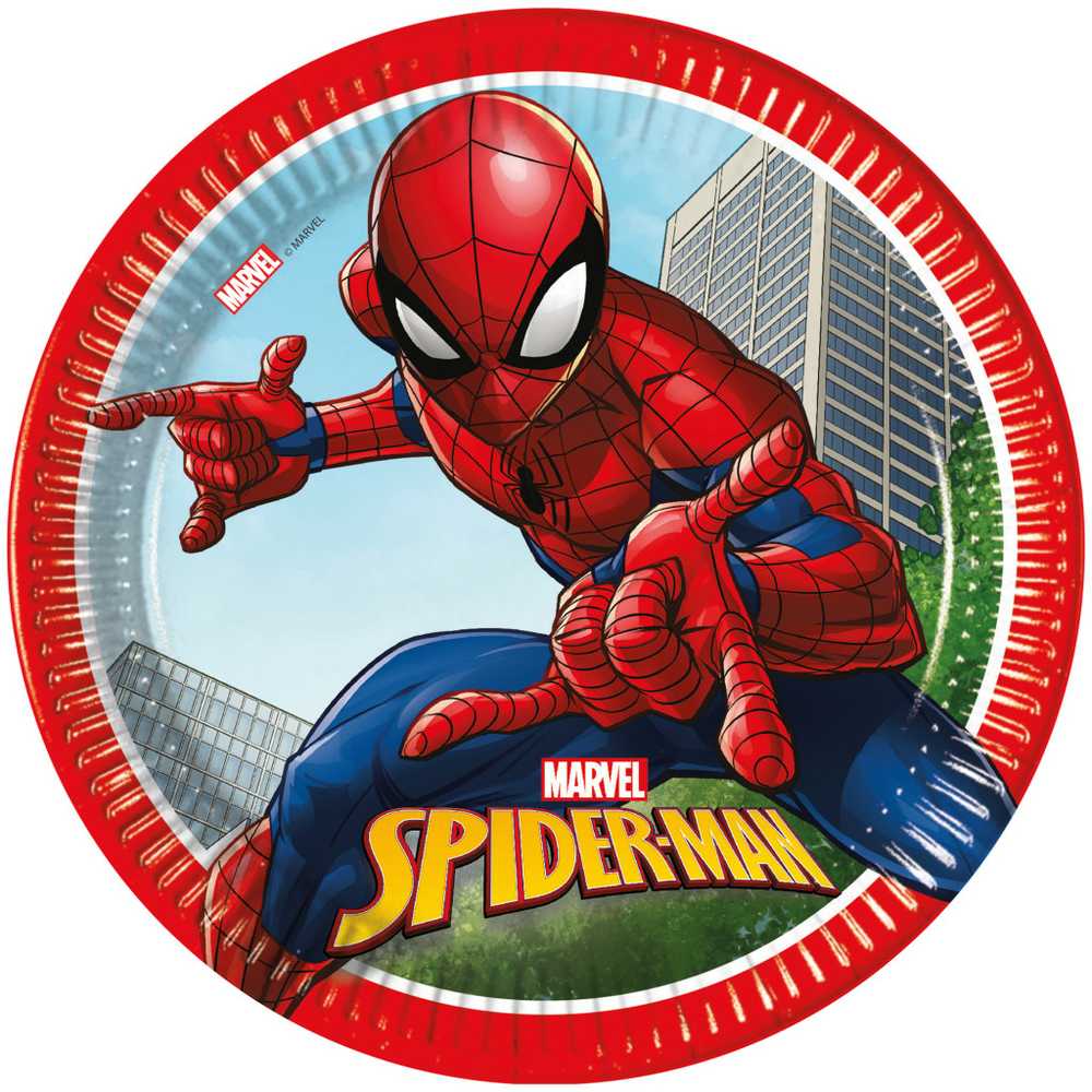 GoDan Spiderman popierinės lėkštės 23cm 8 vnt