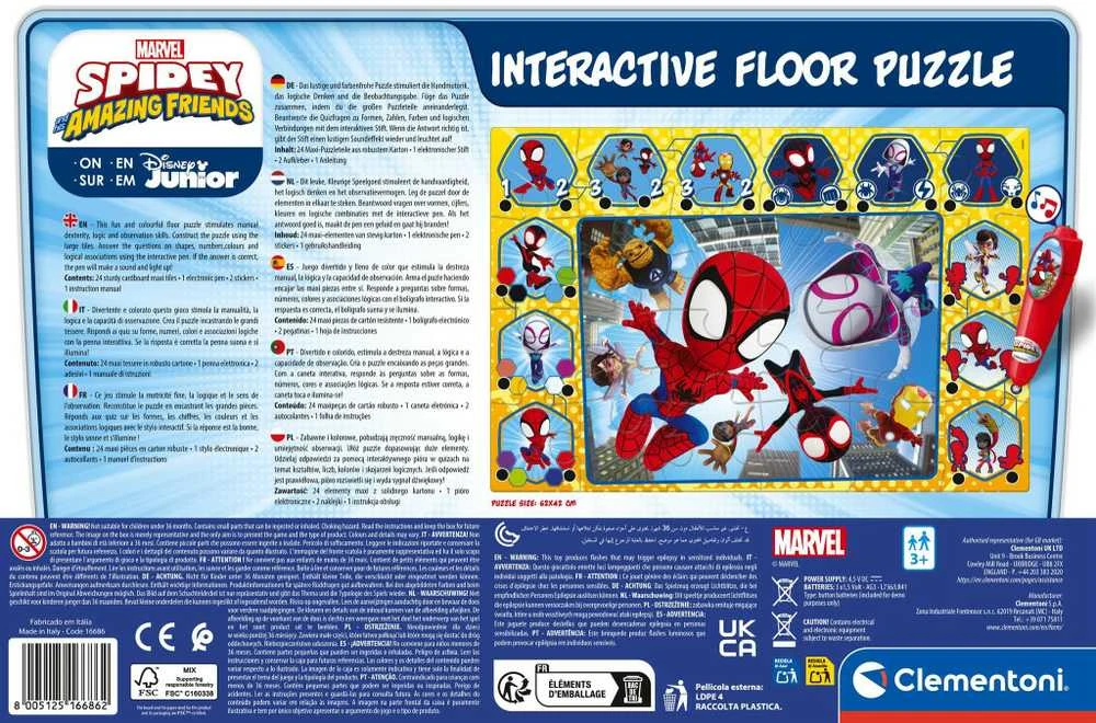 Clementoni Toys interaktyvi grindų dėlionė CLE SPIDEY 16686
