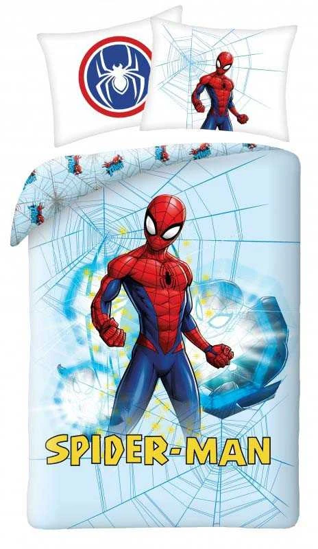 MCU Patalynė bawełniana 140x200 Spiderman melsva poszewka 70x90 SPM-01BL Kids 12 Halantex
