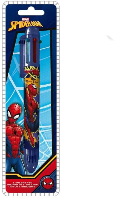 Kids Euroswan Vaikiškas 6 spalvų rutulinis rašiklis „Spiderman SP50070 Euroswan“