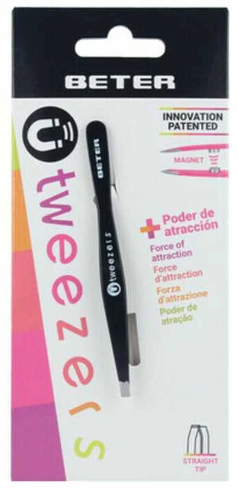 Beter Tweezers Magnetic Straight Tip Rožinė