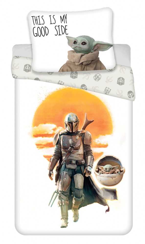 Patalynė bawełniana 140x200 Star Wars 1025 Gwiezdne Wojny Mandalorian 02 poszewka 70x90