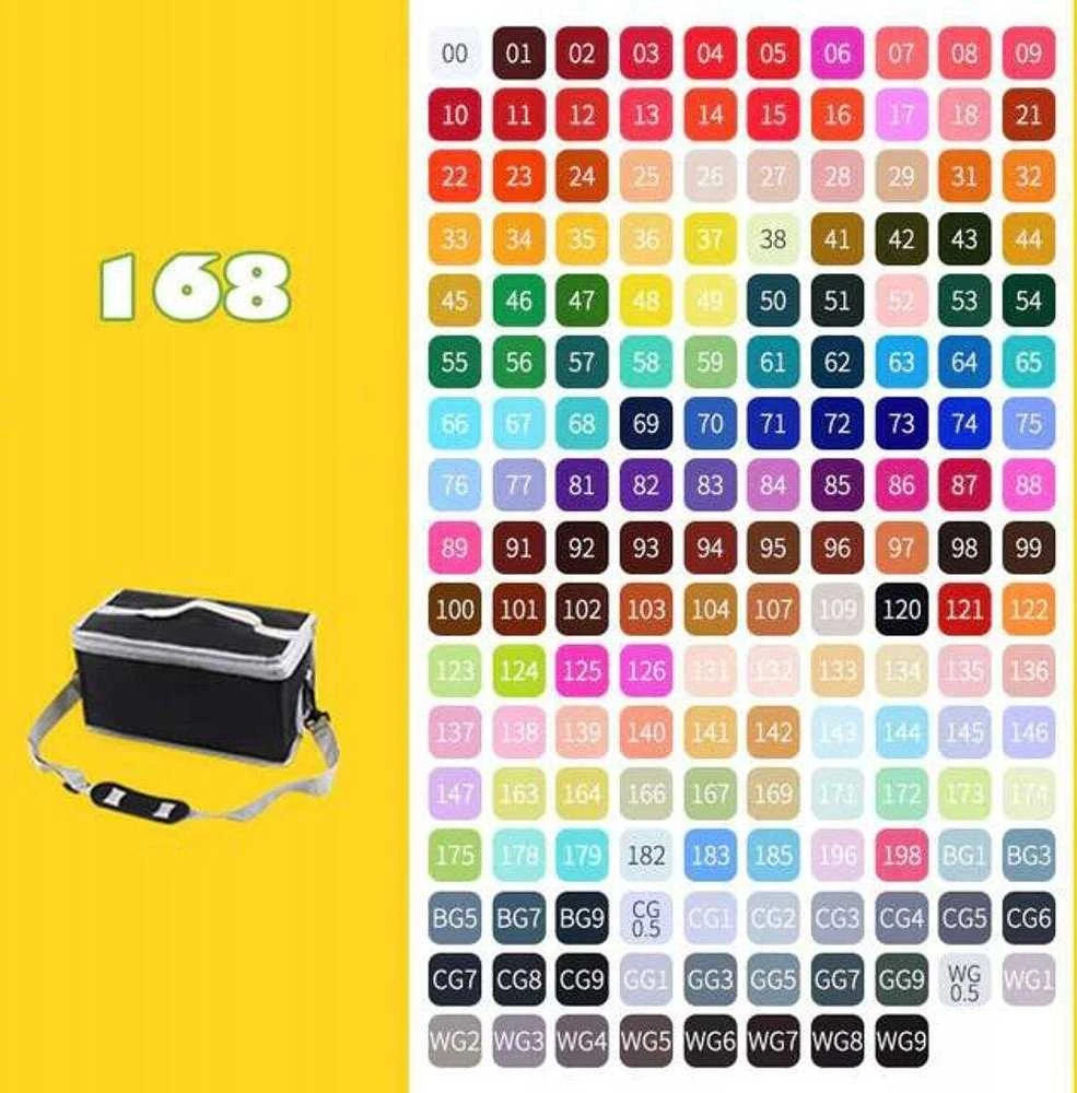 Dvipusiai žymekliai/tušinukai - 168 vnt. MAALEO 24101