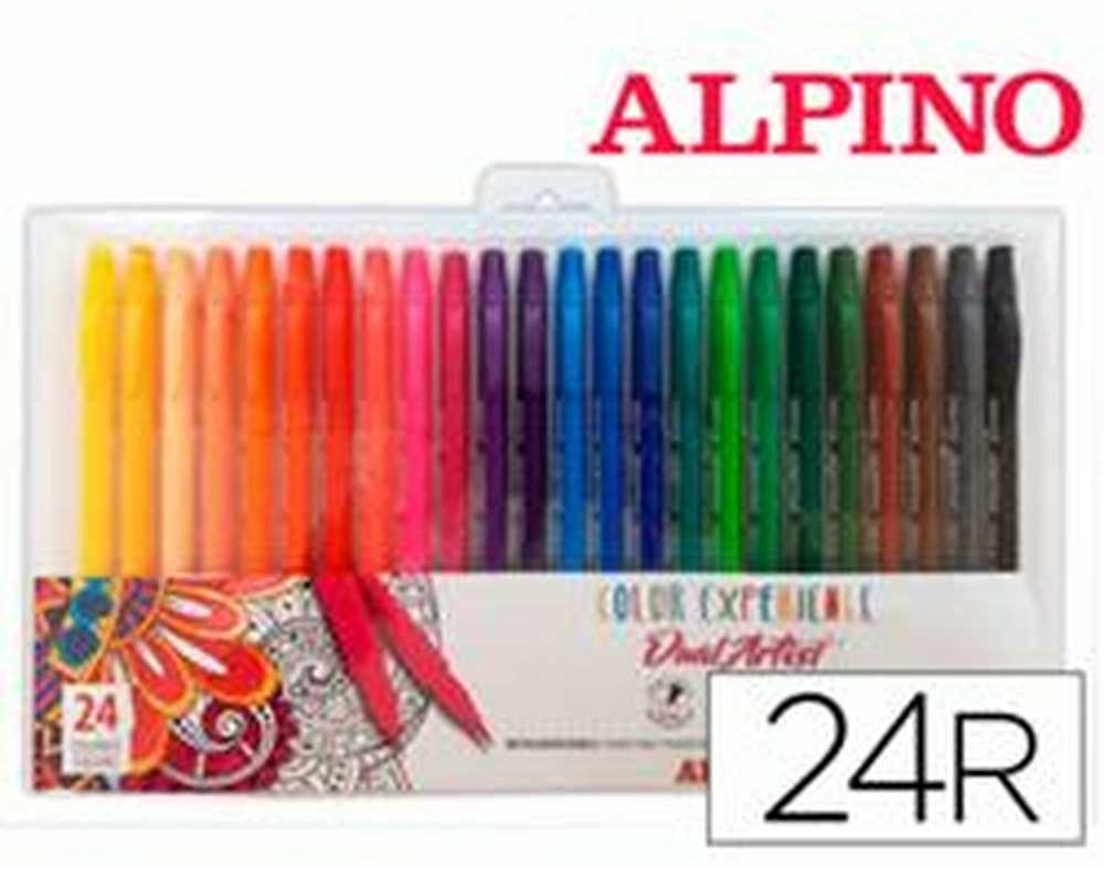 Flomasteriai ALPINO Color experience double 24sp