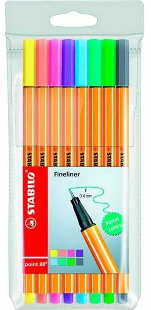 Stabilo Fineliner point 8 pastelinės spalvos