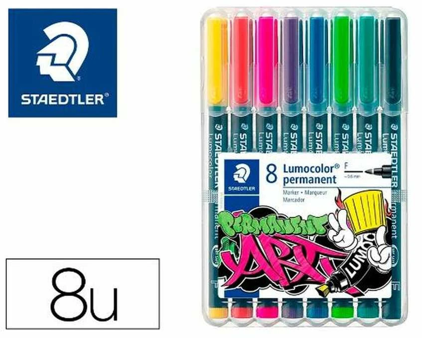 Staedtler Foilbook Lumocolor ART F neperšlampamas 8 spalvos