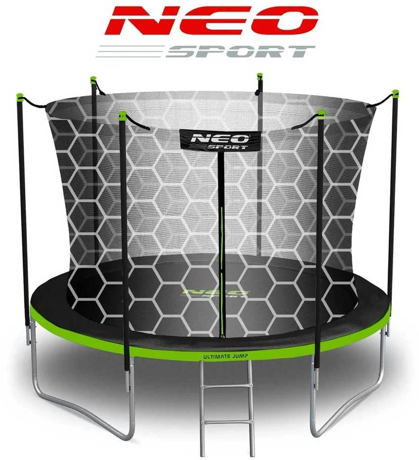 10 pėdų sodo trampolinas su apsauginiu tinklu ir kopėčiomis, lauko šokinėjimo trampolinas, apvalus trampolinas vaikams, kiemo trampolinas