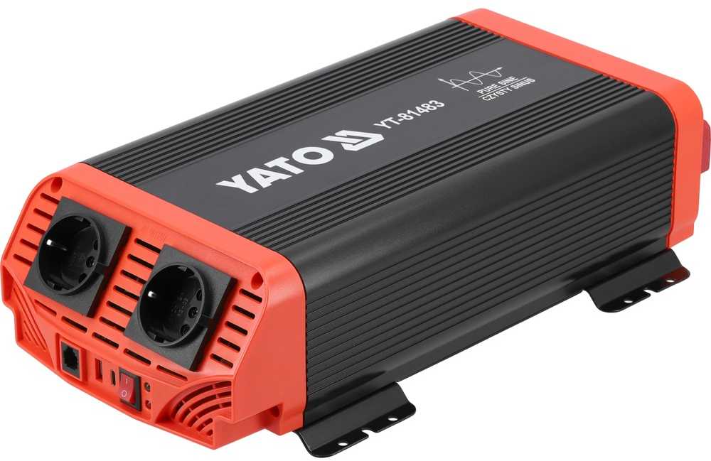 1000 W 12 V į 230 V galios keitiklis, grynos sinusinės bangos, automobilinis galios keitiklis, 12 V keitiklis, 230 V keitiklis