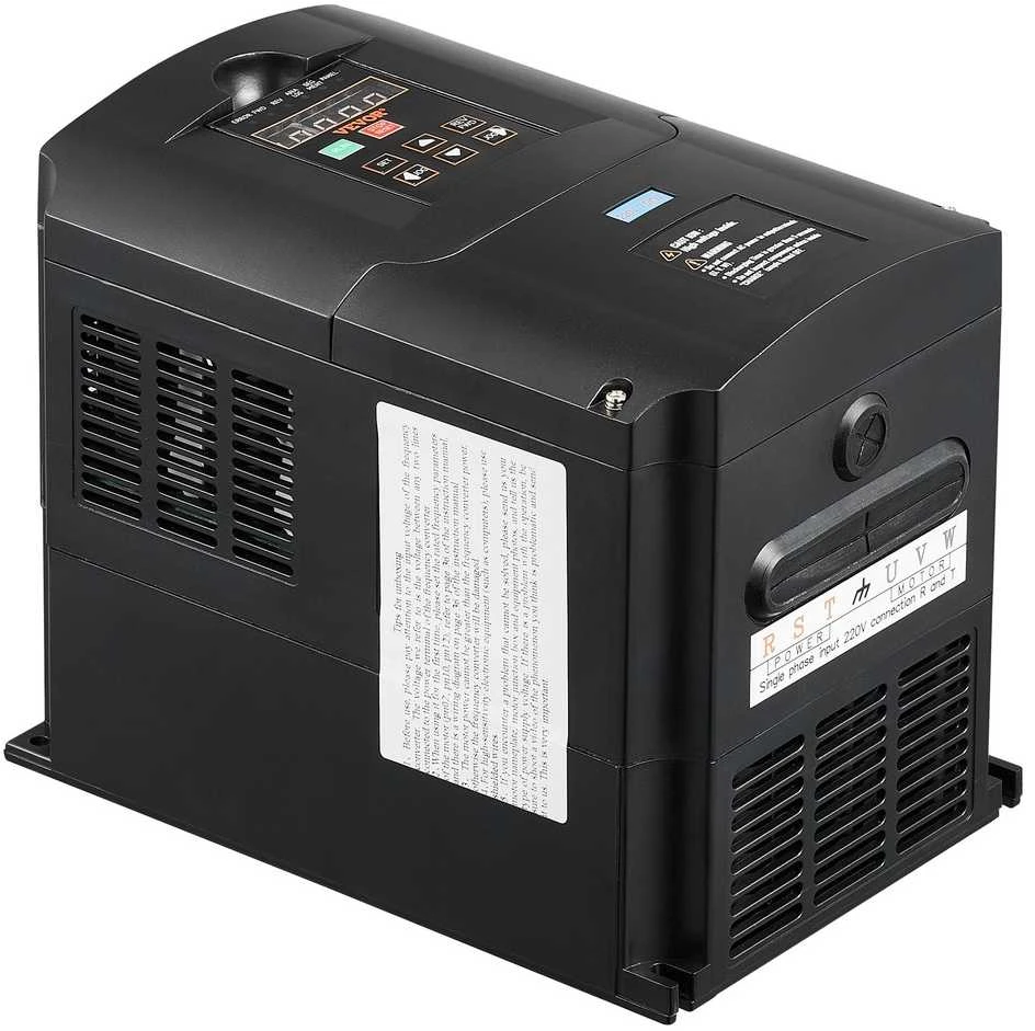 10HP kintamo dažnio pavara, 7.5KW VFD, 220V vienfazis/trifazis į 3 fazių keitiklis, variklio greičio reguliatorius, pramoninis dažnio keitiklis