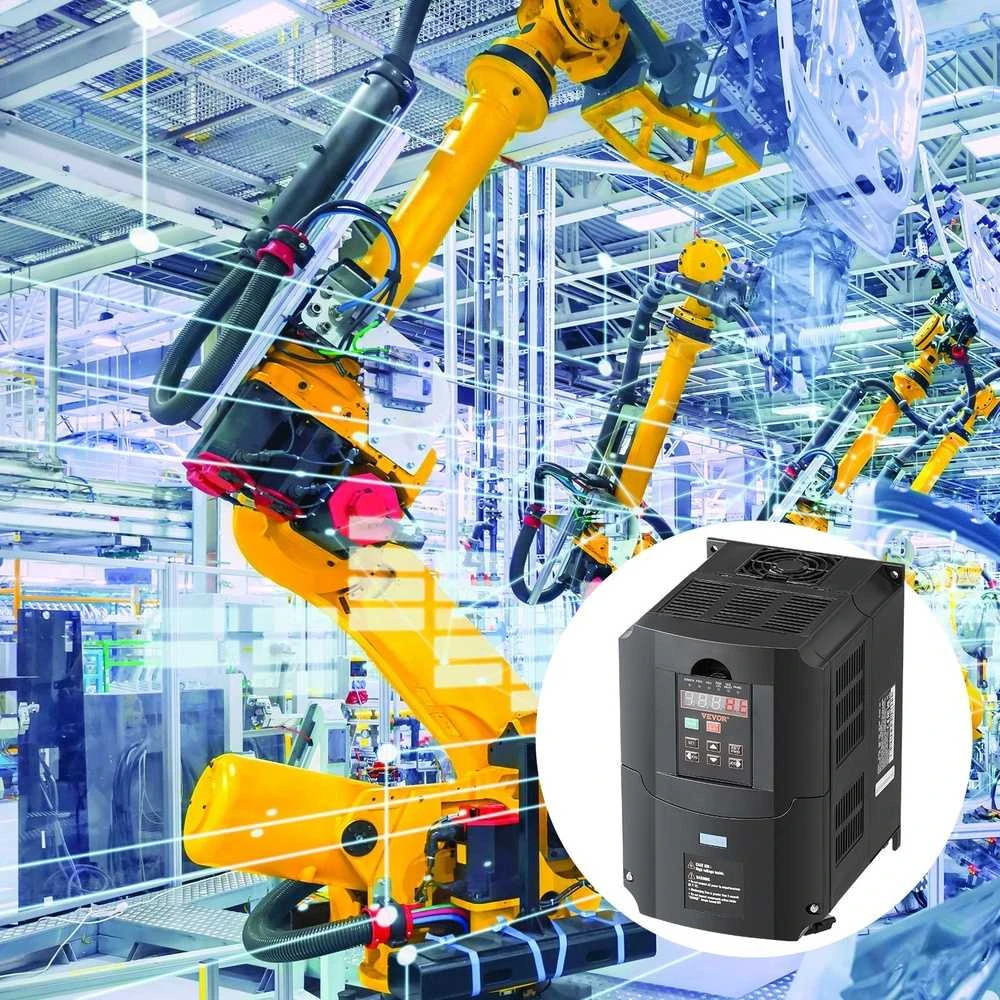 10HP kintamo dažnio pavara, 7.5KW VFD, 220V vienfazis/trifazis į 3 fazių keitiklis, variklio greičio reguliatorius, pramoninis dažnio keitiklis