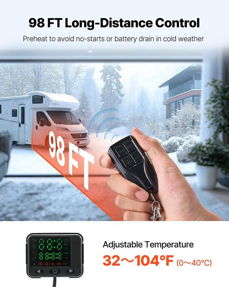 12-24V 8kW Dyzelinis Šildytuvas, Greitas Šildymas, LCD Ekranas, Nuotolinis Valdymas, Kemperiams, Sunkvežimiams, Valtims, Priekaboms, Automobiliams