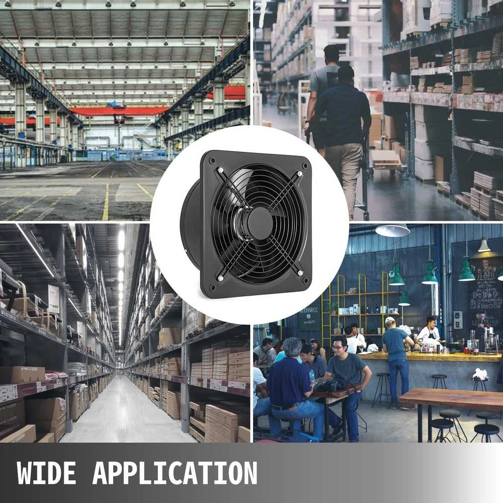 12 colių pramoninis ventiliatorius, 300 mm ašinis ištraukimo ventiliatorius, metalinis oro pūstuvas, gartraukis