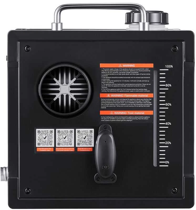 12V/24V 8KW Dyzelinis Šildytuvas, Nešiojamas Oro Šildytuvas su Bluetooth, Nuotolinio Valdymo Pultu, skirtas RV, Furgonui, Sunkvežimiui, Kemperiui, Garažui ir Dirbtuvėms