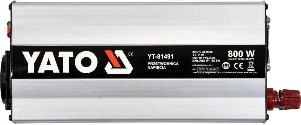 12V į 230V maitinimo keitiklis, 800W, su aušinimo ventiliatoriumi, automobilinis maitinimo keitiklis, įtampos keitiklis