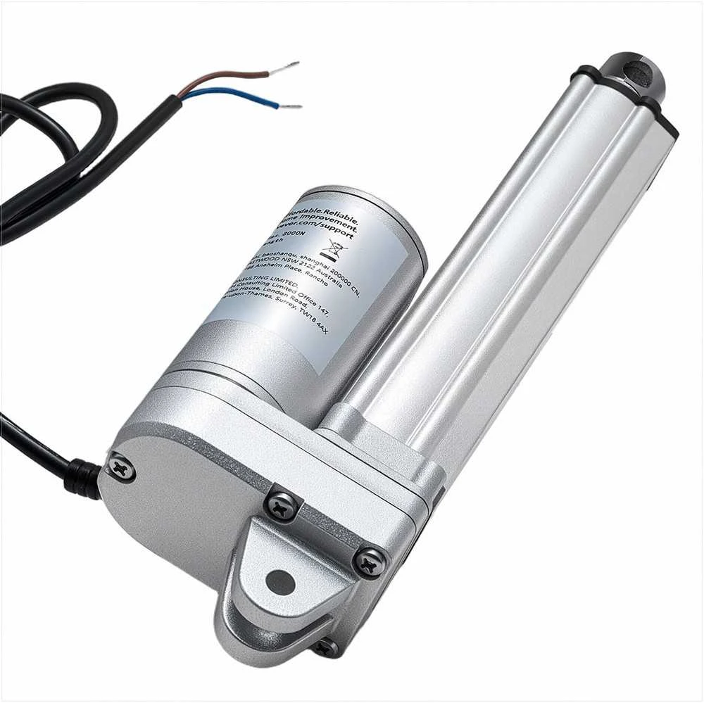 12V linijinė pavara, 101.6 mm eiga, atspari vandeniui saulės sekimo sistemoms ir pramoninei technikai, didelės galios IP65 pavara, linijinio judėjimo mechanizmas, elektrinis stūmoklis
