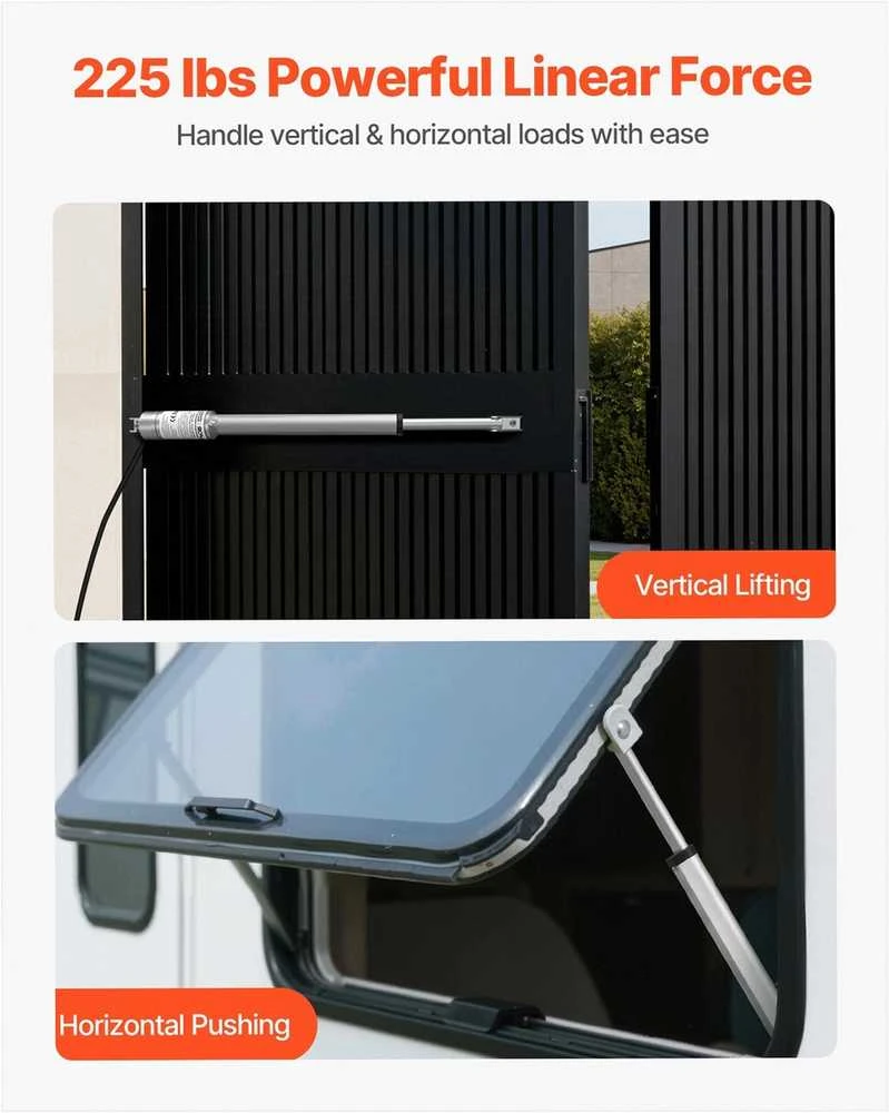 12V linijinė pavara 250mm eiga, IP54 aliuminio lydinio elektrinis stūmoklis kėlimo stalui, kėdėms, langams ir durims, didelio greičio linijinio judėjimo įrenginys baldams