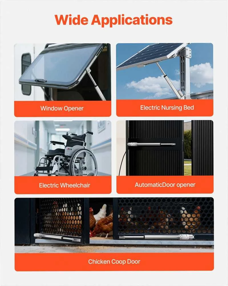 12V linijinė pavara 250mm eiga, IP54 aliuminio lydinio elektrinis stūmoklis kėlimo stalui, kėdėms, langams ir durims, didelio greičio linijinio judėjimo įrenginys baldams
