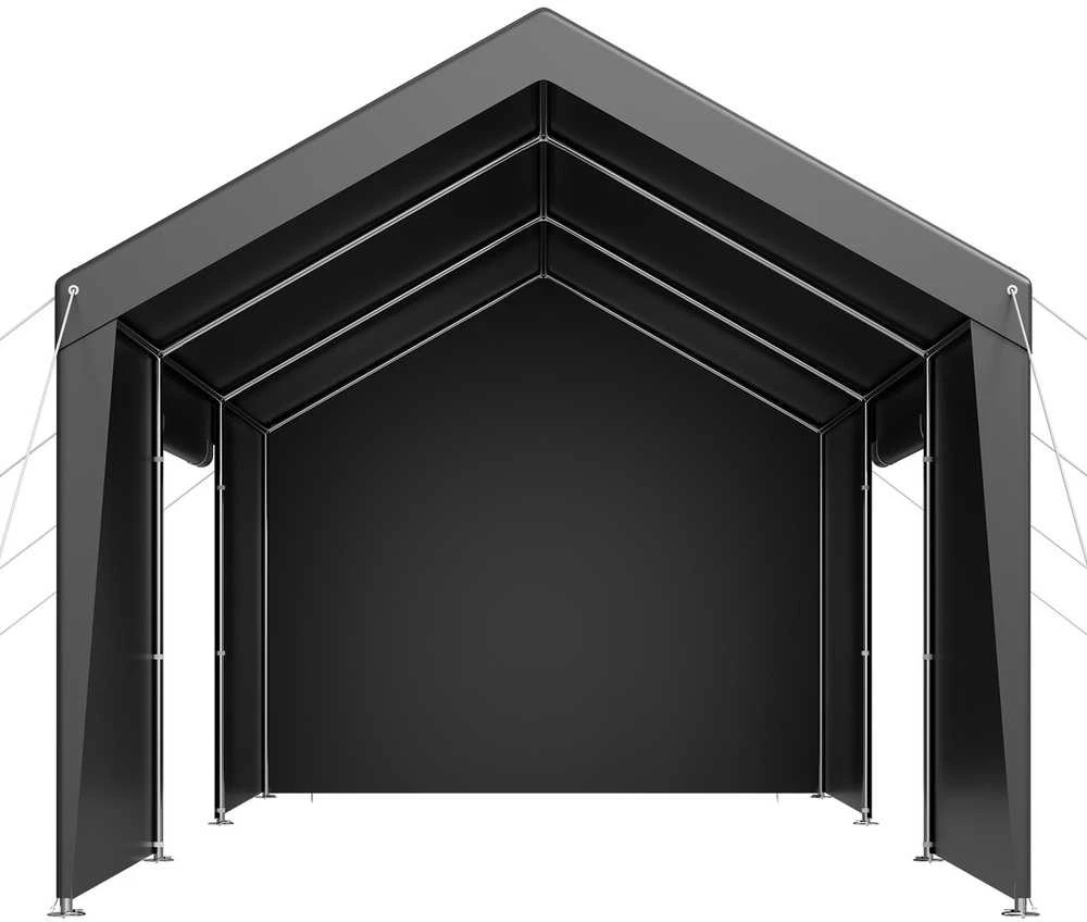 VEVOR Automobilio pastogė su sienelėmis, 12x20 pėdų, pilka