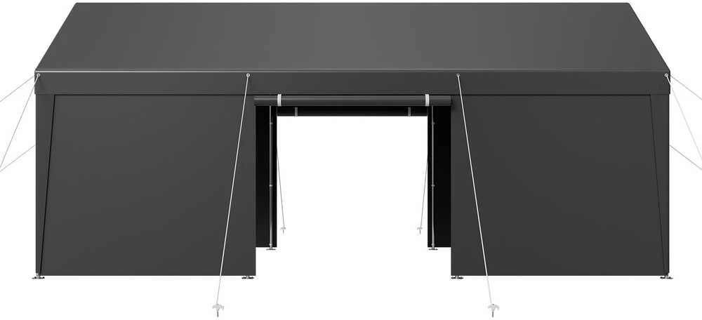 VEVOR Automobilio pastogė su sienelėmis, 12x20 pėdų, pilka