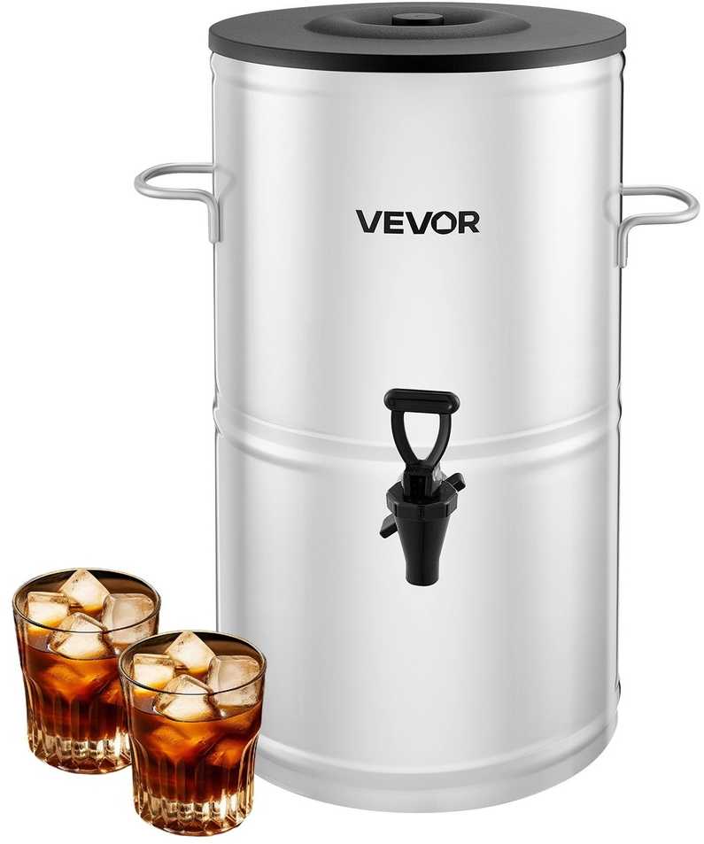 VEVOR Šalto gėrimo dozatorius, 15L iš nerūdijančio plieno