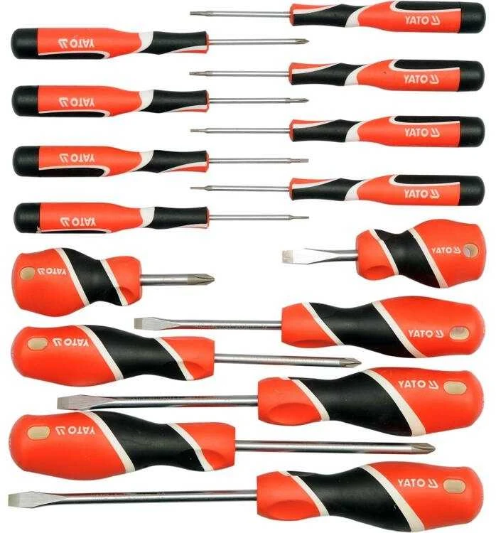 15 vnt. atsuktuvų rinkinys, plokšti, Phillips, Torx, universalus naudojimas
