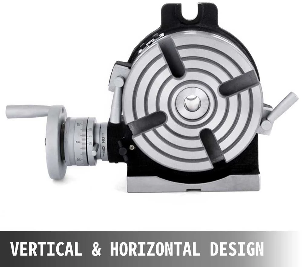 150 mm vertikalus ir horizontalus sukamasis stalas, tikslaus darbo pozicionavimo įrenginys, frezavimo staklių priedas