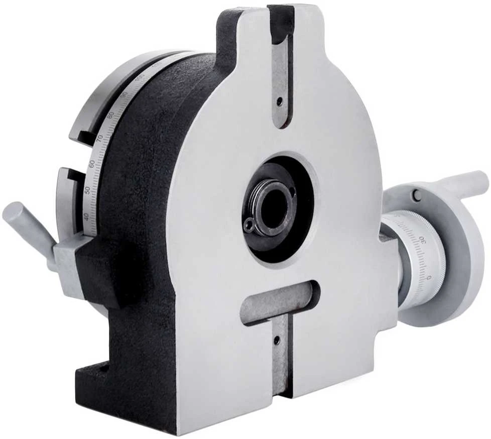 150 mm vertikalus ir horizontalus sukamasis stalas, tikslaus darbo pozicionavimo įrenginys, frezavimo staklių priedas