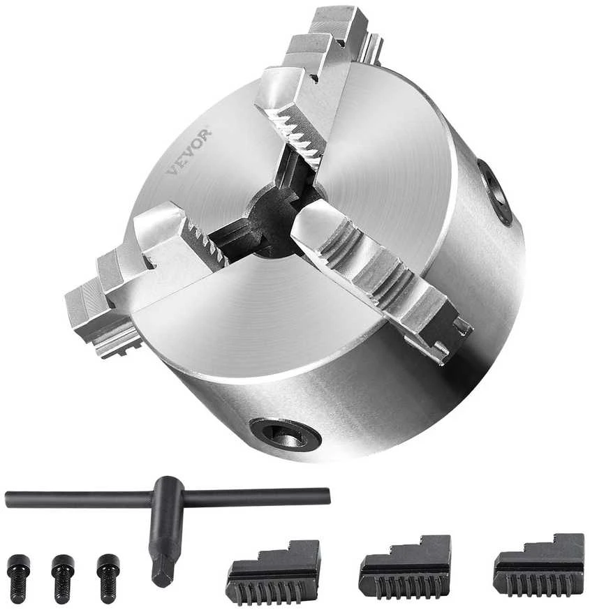 15.24 cm 3-žnyplių tekinimo griebtuvas, savaime centruojantis, metalo apdirbimui, tekinimo staklėms