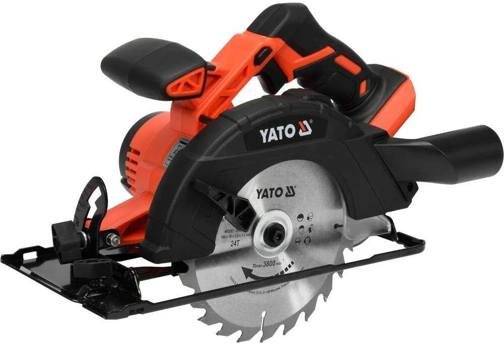 18V diskinis pjūklas 165mm stogui, statybai, apdailai, akumuliatorinis, rankinis, medžio pjovimo pjūklas