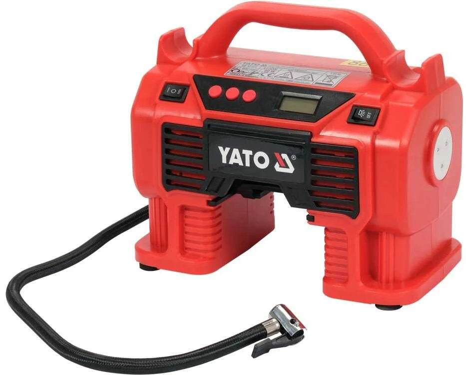 18V Oro kompresorius su LED žibintu padangoms, pripučiamiems, el. pompa