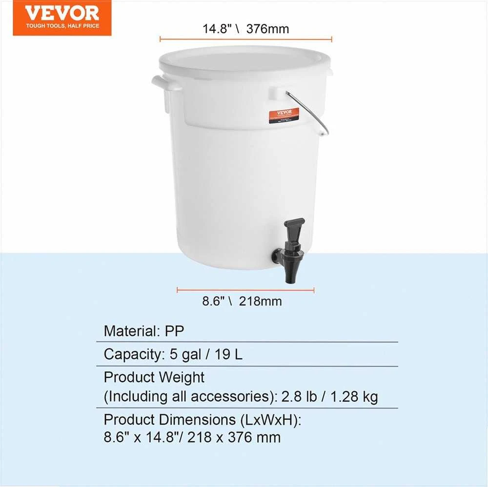 VEVOR Gėrimų dozatorius su kraneliu, 19 l