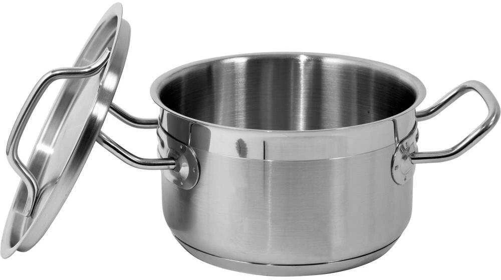Vidutinio dydžio puodas su dangčiu | nerūdijančio plieno | 16 x 9,5 cm | 1,9 l (YG-00021)